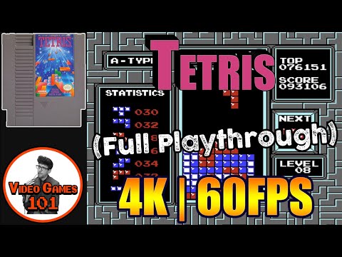 Tetris NES | 4K 60FPS | Video Games 101