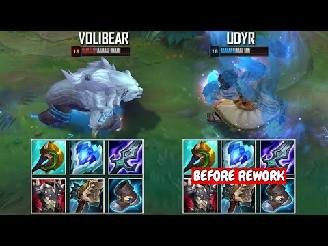 BEFORE REWORK! UDYR vs VOLIBEAR FULL BUILD FIGHTS & Best Pentakills!