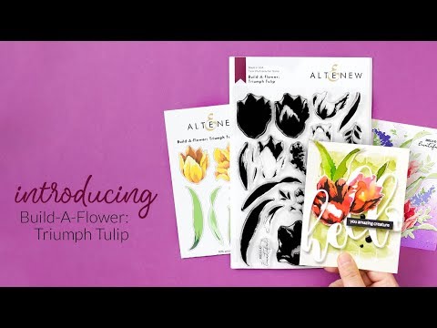 The PRETTIEST Tulip Layered Stamp Set on the Market! Build-A-Flower: Triumph Tulip