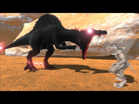 DEMON SPINOSAURUS CANYON DEATH RUN | Animal Revolt Battle Simulator