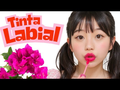 Homemade Natural Lip Tint 🌿 Tutorial with Bougainvillea Flowers 💋 Korean Style Lip Tint ✨