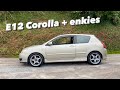 Toyota Corolla e12 Lowered on ENKEI K95