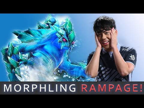 Ana using Morphling with a rampage vs Antimage.