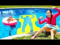 Jumping Through IMPOSSIBLE Shapes Into Pool Experiment With Ellie CampYoutube WithMe