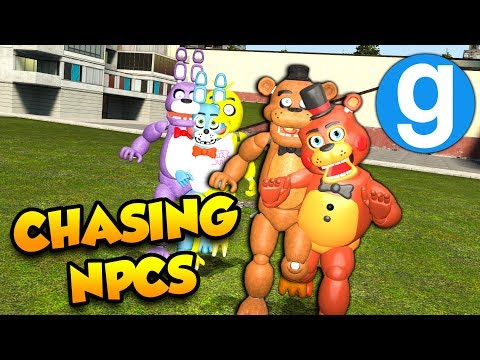 GMOD FNAF CHASING NPCS FUNNY MOMENTS! ALL FNAF NPCS CHASING US! Five Nights at Freddy's Gmod Sandbox