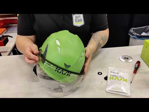 How to put on a Visor and Ear Protection on a KASK Plasma helmet.