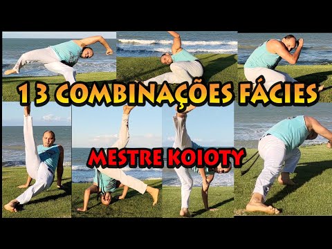 13 combinações de movimentos fáceis para roda de capoeira (Mestre Koioty capoeira Herança de Zumbi)