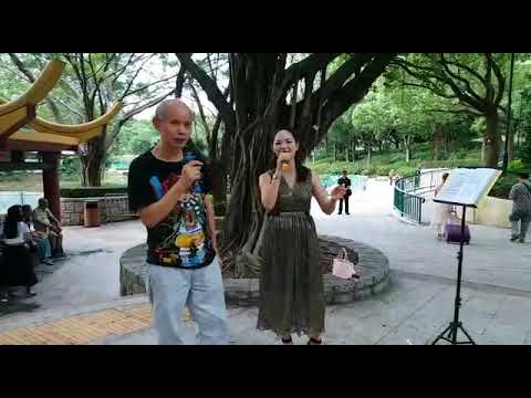 屯門公园:金樂之星:安娜🌷🌷🎤山哥 合唱《心雨❤》