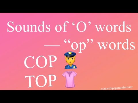 Sound of “o” | “op” words with pictures/ gif | easy for kids to learn and understand 🥰