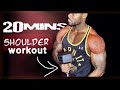 20 MINUTE BOULDER SHOULDER WORKOUT (using ONLY ONE DUMBBELL) | FOLLOW ALONG