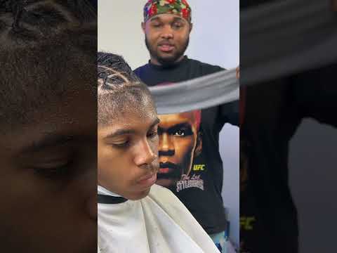 HIS HAIR GREW ALL THE WAY TO HIS EYE BROWS ???? #trending #barber #hairstyle #viral #barbershop