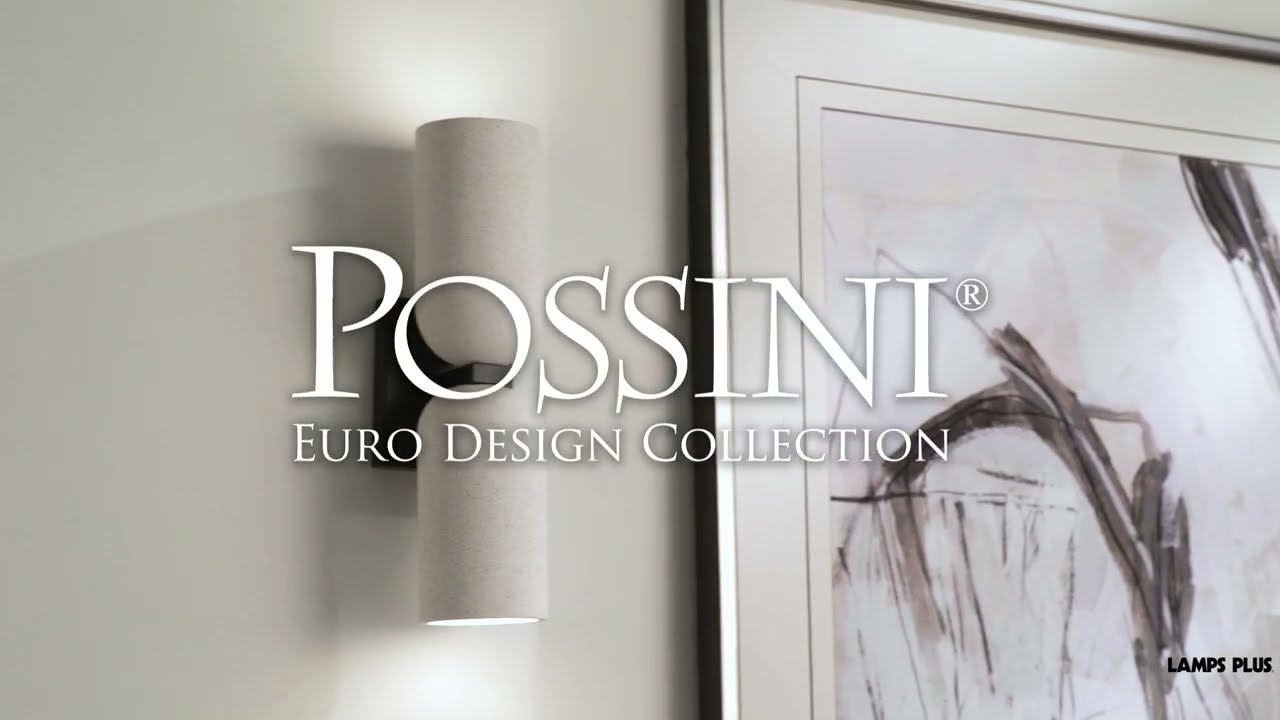 Video 1 Watch A Video About the Possini Euro Amalfi Black and Cement 2 Light LED Wall Sconce