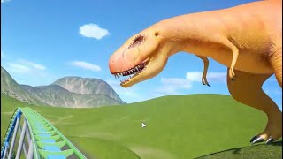 Extinction// Jurassic world inspired roller coaster POV