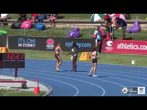 U15 Womens 100m - Heat 3 - 2018 Australian Junior Athletics Championships