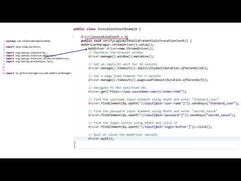 Testng Invocationcount Attribute Selenium Java