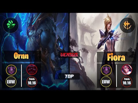 Master ORNN [Grasp of the Undying] (Top) VS  FIORA - Master EUW Patch 10.16