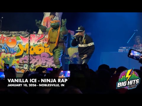Vanilla Ice performs "Ninja Rap" in Noblesville, Indiana on Jan 10, 2026
