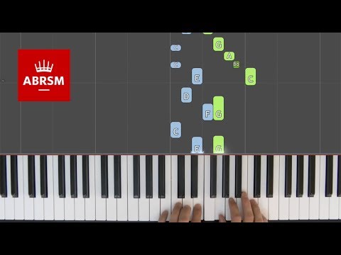 La Mourisque / ABRSM Piano Grade 2 2017 & 2018, A:3 / Synthesia 'live keys' tutorial