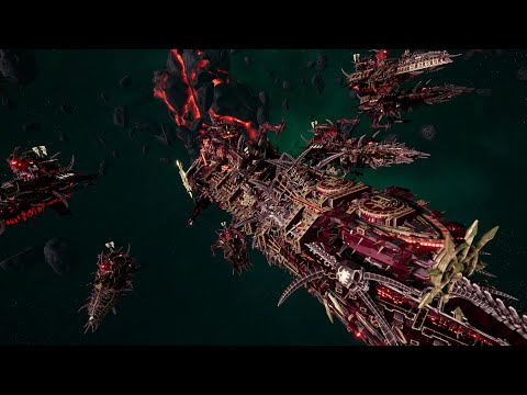 World Eaters vs Orks - Skalgrim Mod - Massive Battle - Battlefleet Gothic Armada 2