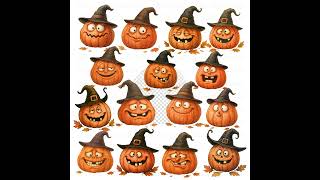 Cute Pumpkin Clipart 15 PNG  300 DPI LISTING