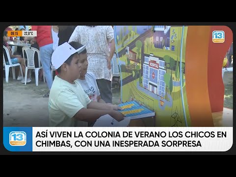 Así viven la Colonia de Verano los chicos en Chimbas, con una inesperada sorpresa