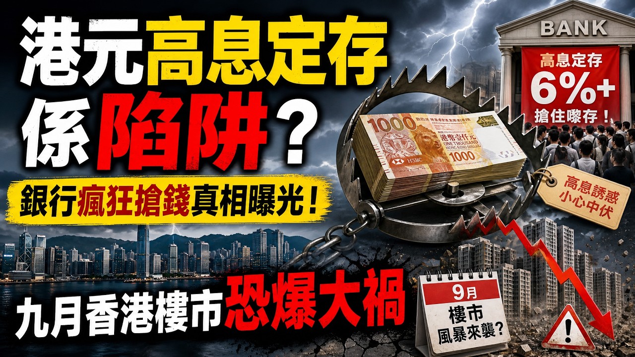 【粵語·廣東話】港元高息定存系陷阱？銀行瘋狂搶錢真相曝光！九月香港樓市恐爆大禍