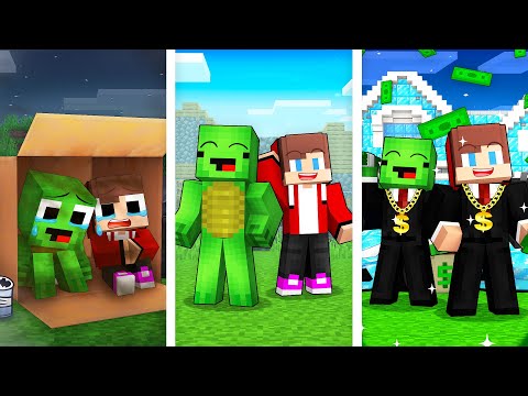 Mikey and JJ from POOR to RICH in Minecraft! (Maizen)