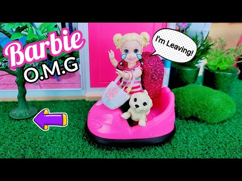 Barbie Baby Doll Runs Away! / LOL OMG Doll & Ken Family Story / New Baby 👶