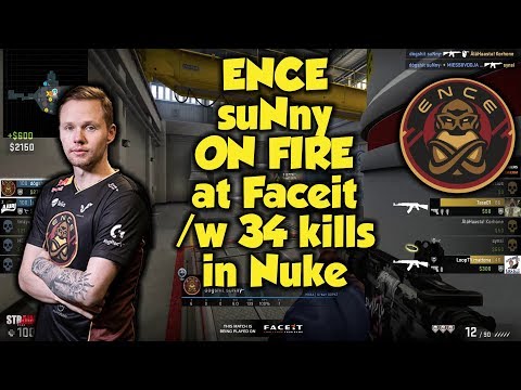 ENCE suNny ON FIRE at Faceit with 34 kills in Nuke | Train | CSGO | POV