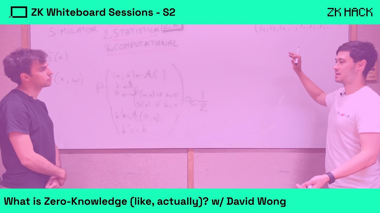 ZK Whiteboard Sessions - S2M1: What is Zero-Knowledge (like, actually)? with David Wong