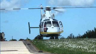 preview picture of video 'Great North Air Ambulance Dauphin II G-NHAC lifting off from Middlesbrough's James Cook Hospital'