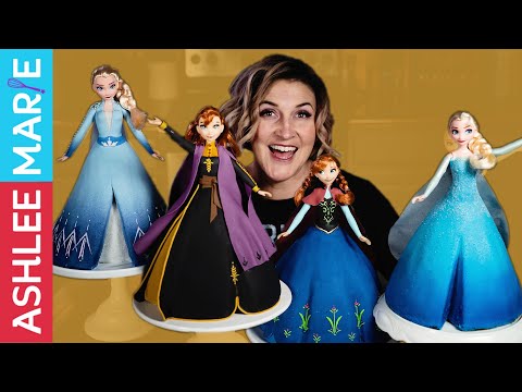 Disney Frozen Anna and Elsa princess cake decorating tutorials - Frozen 2