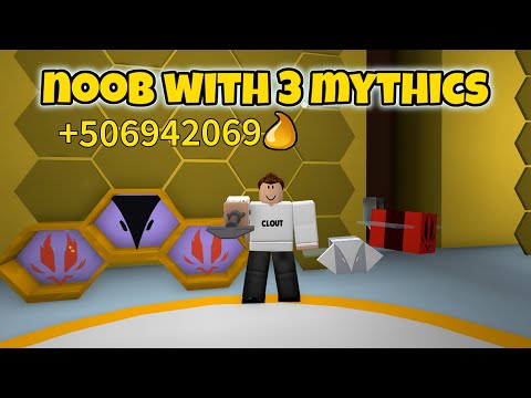 Noob With 3 Mythic Bees! Gets 50 Million Honey 1 Hour! - Bee Swarm Simulator