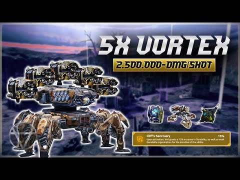 [WR] 🔥 2,500,000 DMG/Shot 5X VORTEX UE – Mk3 Gameplay | War Robots