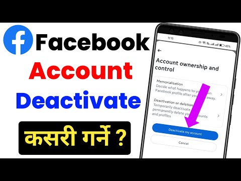 Facebook Account Deactivate Kasari Garne || Facebook Deactive Garne tarika | Deactivate Facebook iD