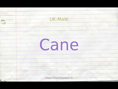 How to pronounce cane