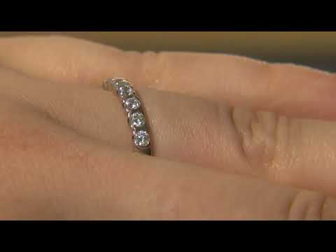 WR2002 0.50 Carat Rub Over Ladies Wedding Ring