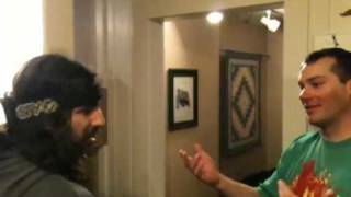 Dave serves knuckle sandwich