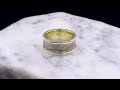 video - Mokume Wedding Band with Hammered Rails