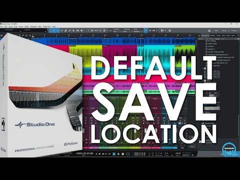 Studio One - Set Default Song/Project Save Location