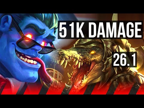 DR. MUNDO vs RENEKTON (TOP) | 51K damage, Good KDA: 16/2/8 | EUW Master | 26.1