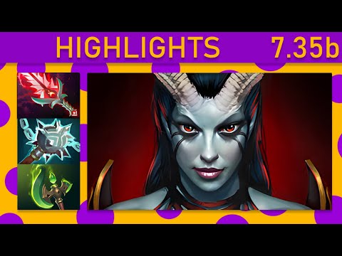 ⭐Queen of Pain 20 Kills! Mid Highlights 7.35b - Dota 2 High MMR