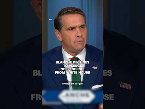 Blanche declines to pledge independence from White House