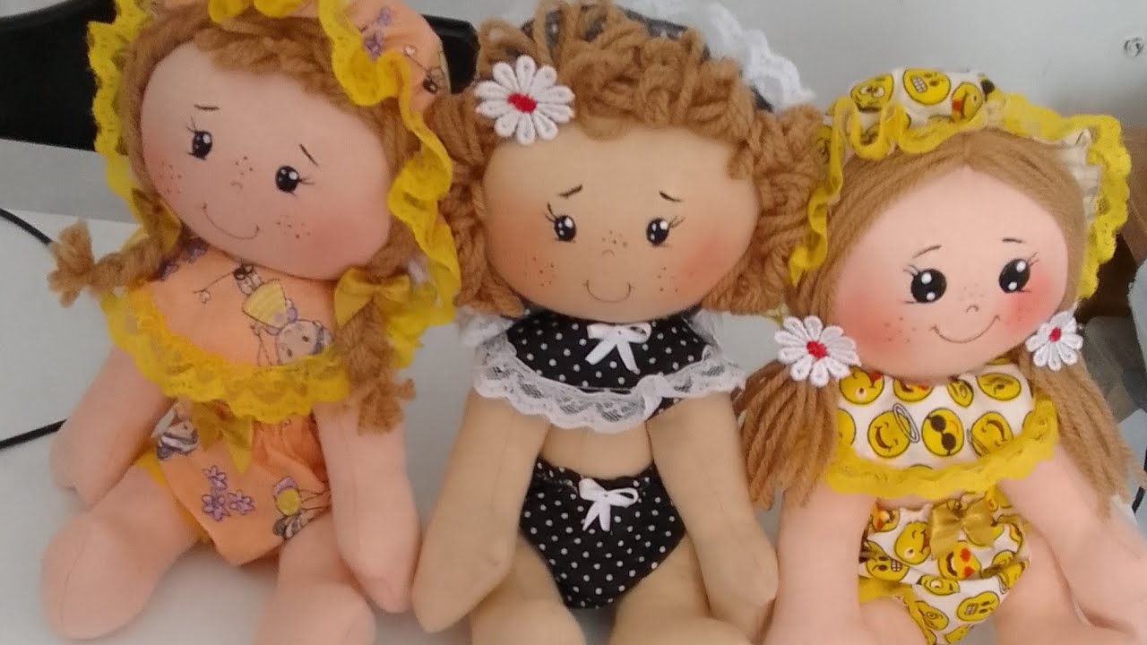 como fazer uma boneca de pano fácil.                 BONECA PATY ❤️