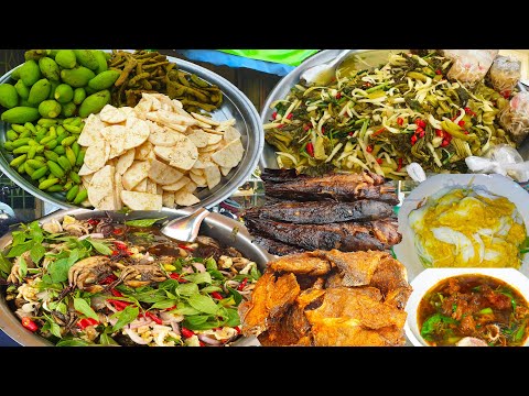 Fresh Food Compilation In City And Countryside - Breakfast, Lunch, And Drink - Cambodia