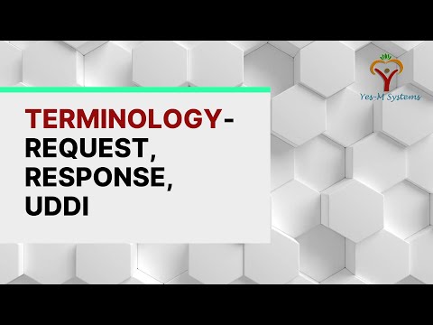 Terminology - Request, Response, UDDI