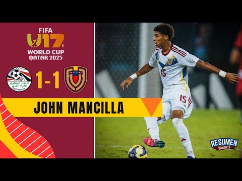 El partido de John Mancilla | Egipto vs Venezuela | FIFA U-17 World Cup Qatar 2025 - Fecha 2