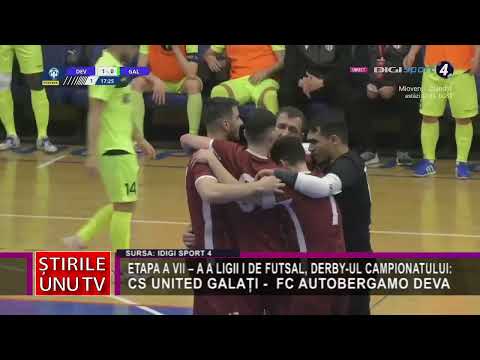 ETAPA A VII – A A LIGII I DE FUTSAL DERBY-UL CAMPIONATULUI: UNITED GALAȚI -  FC AUTOBERGAMO DEVA