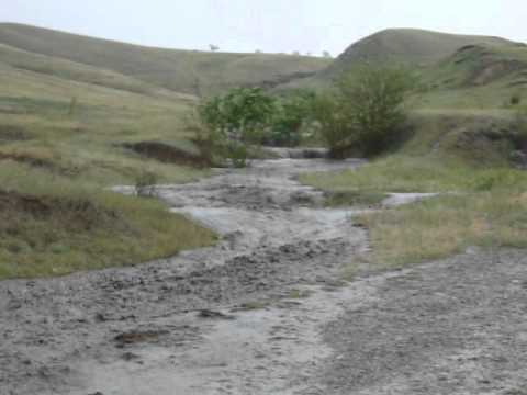 Последствия бури с градом в городе Зеленокумск