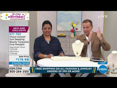 Chaco Canyon Zuni Sleeping Beauty Turquoise Oval Pendant